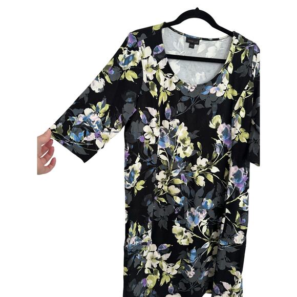 J. Jill Wearever Floral Dress Size Medium - Picture 2 of 5